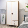 Hanah Home Musso Armario de Roble y Blanco